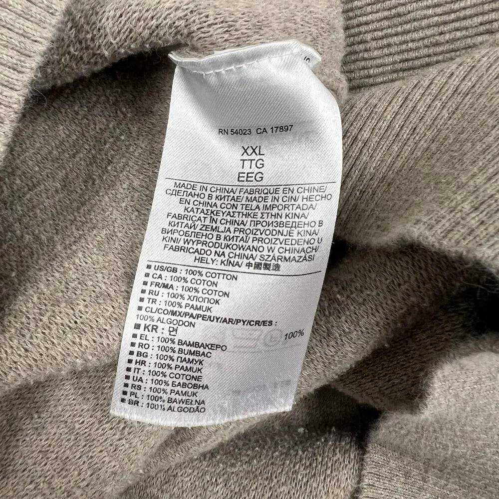 Banana Republic Sweater Mens 2XL Beige Cotton Crewneck Pullover Knit Casual Prep